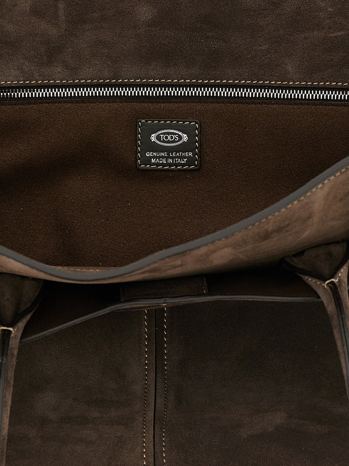 Medium suede shopping bag