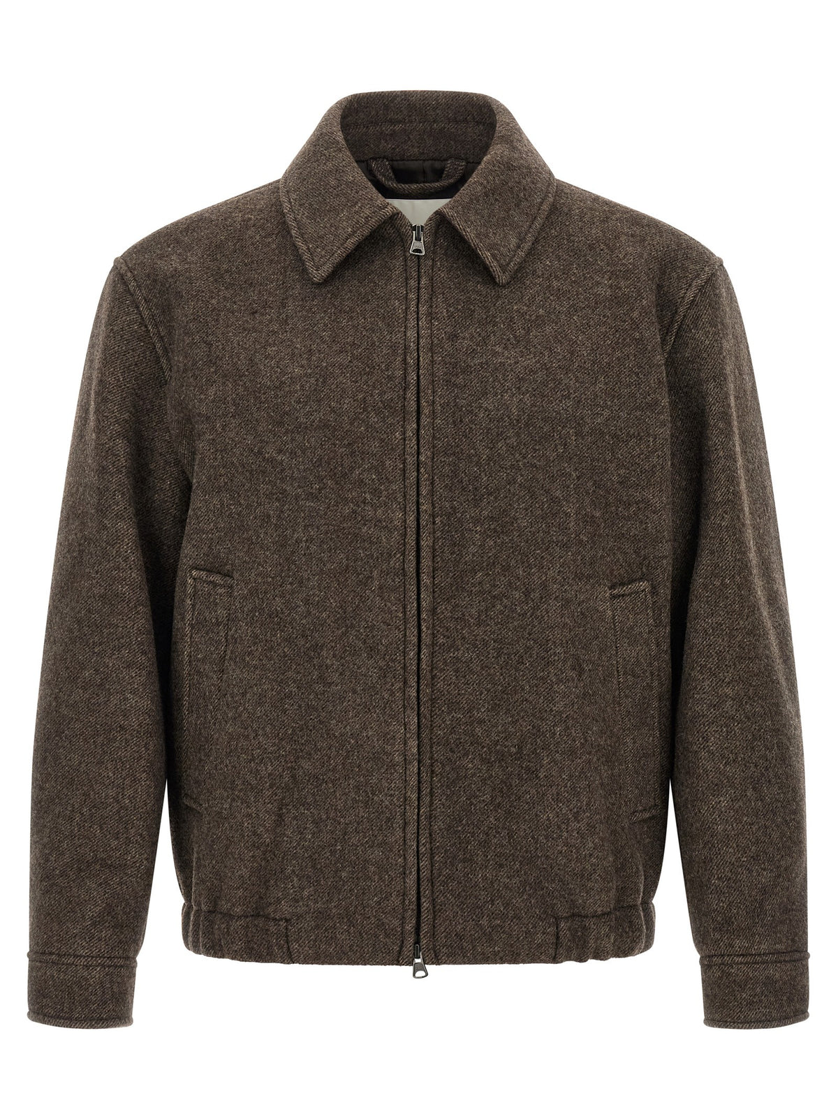 Mélange brown wool jacket
