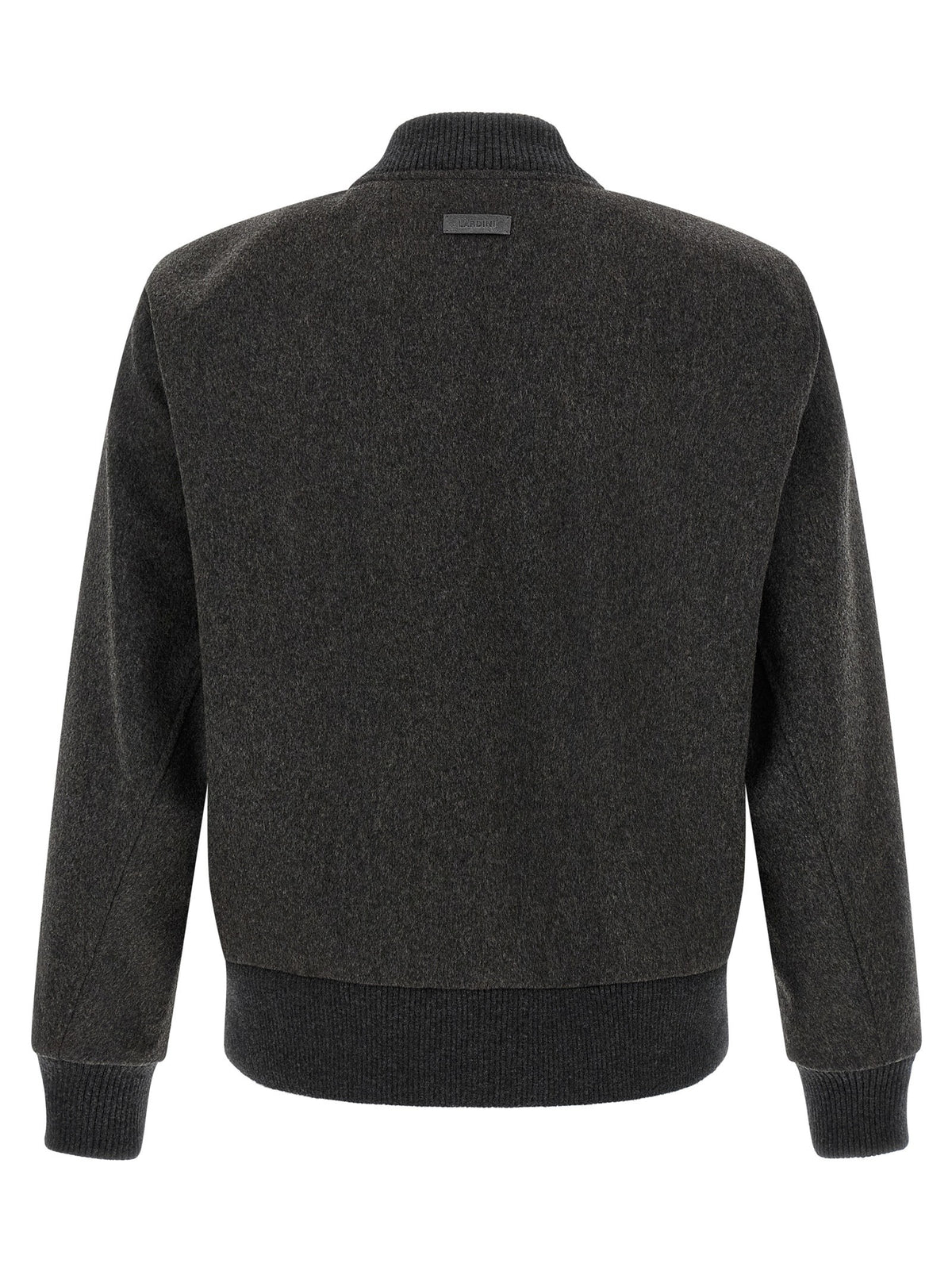 Mélange grey wool bomber jacket