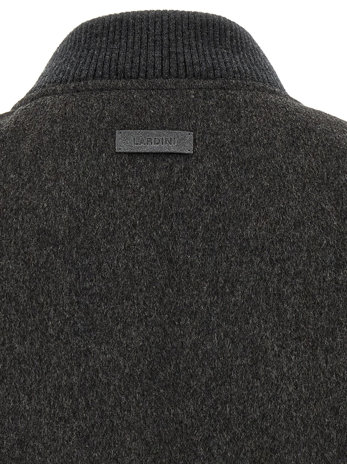 Mélange grey wool bomber jacket