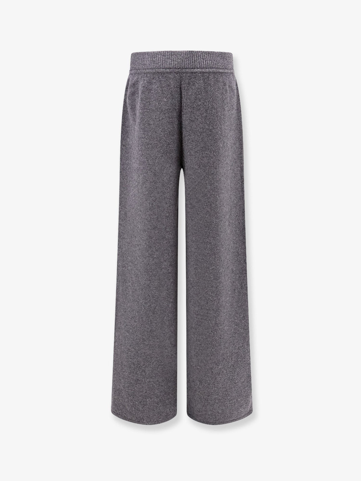 Melange knit trousers