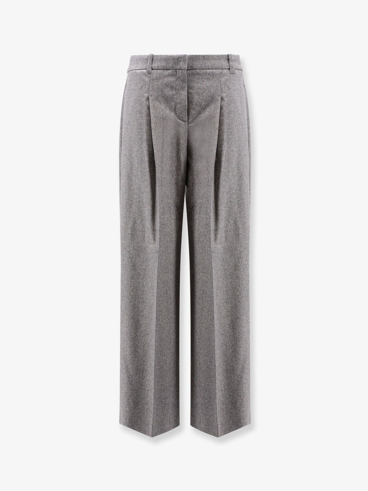 Melange wool blend trousers