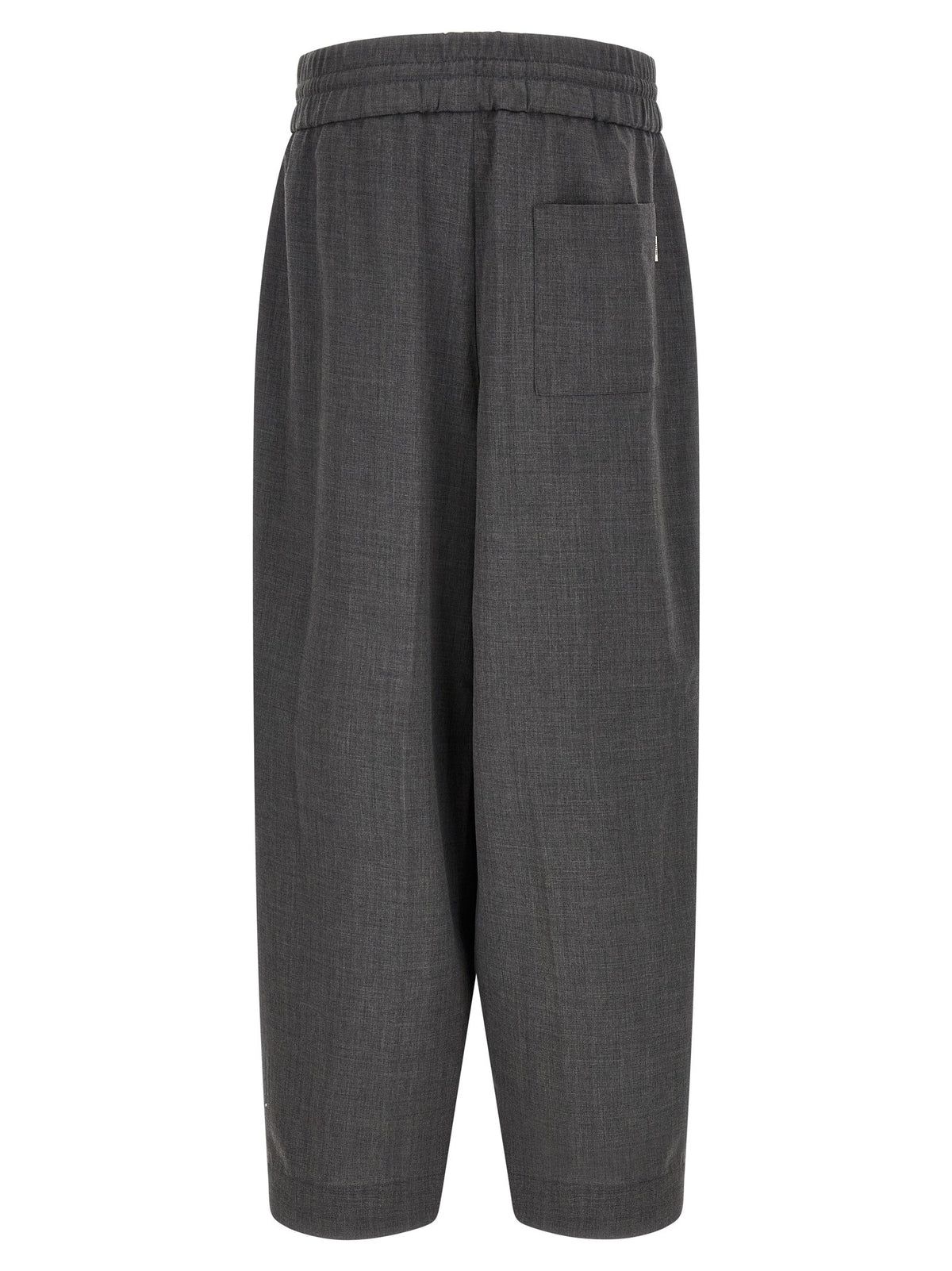 Virgin wool trousers with elastic