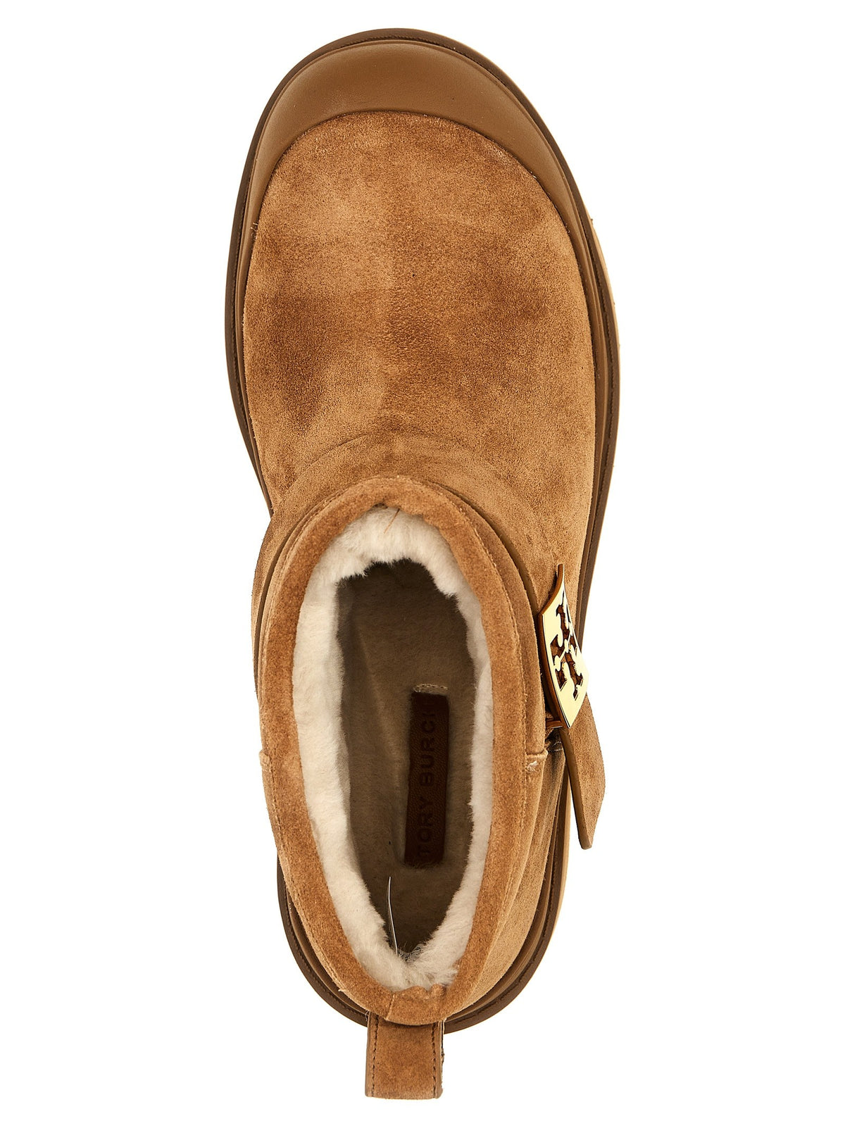 'Mellow Shearling Platform' ankle boots