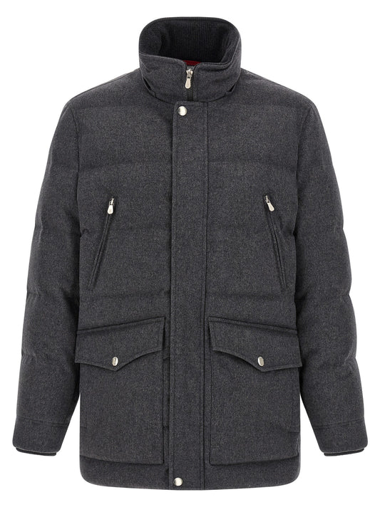 Membrane wool flannel parka