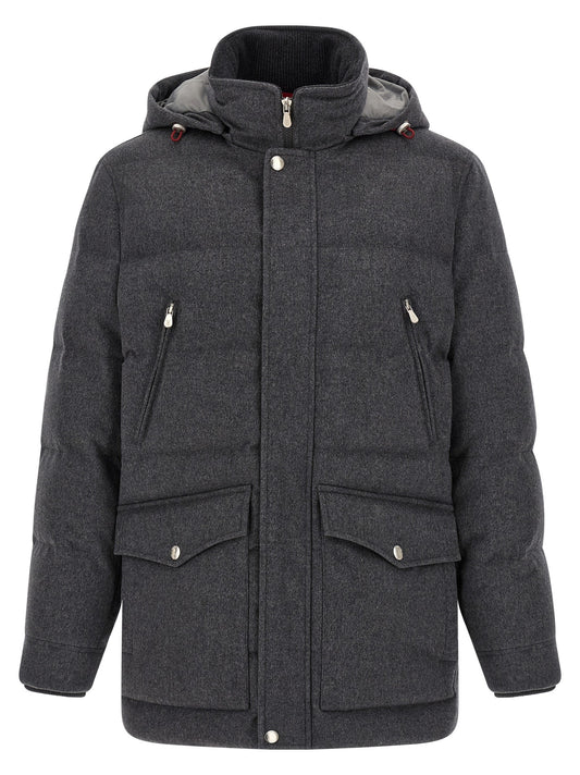 Membrane wool flannel parka