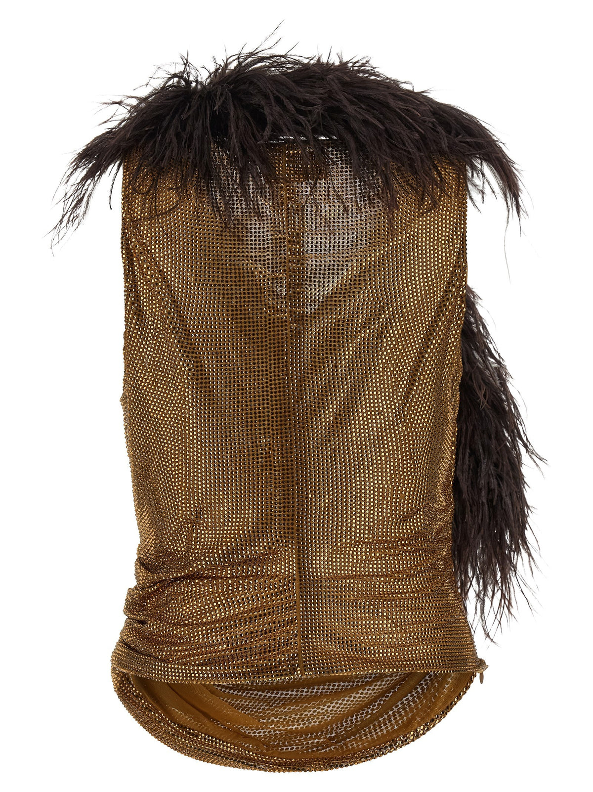 Mesh and feather top