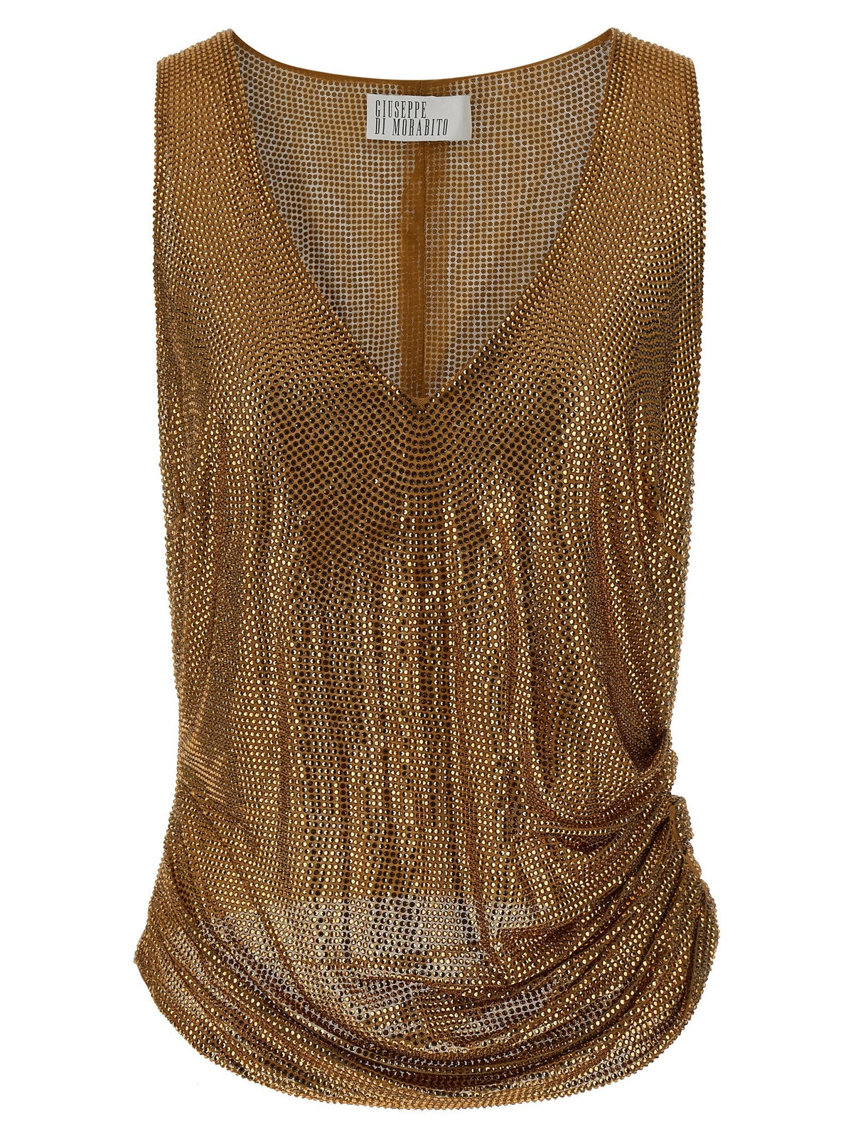Mesh and feather top