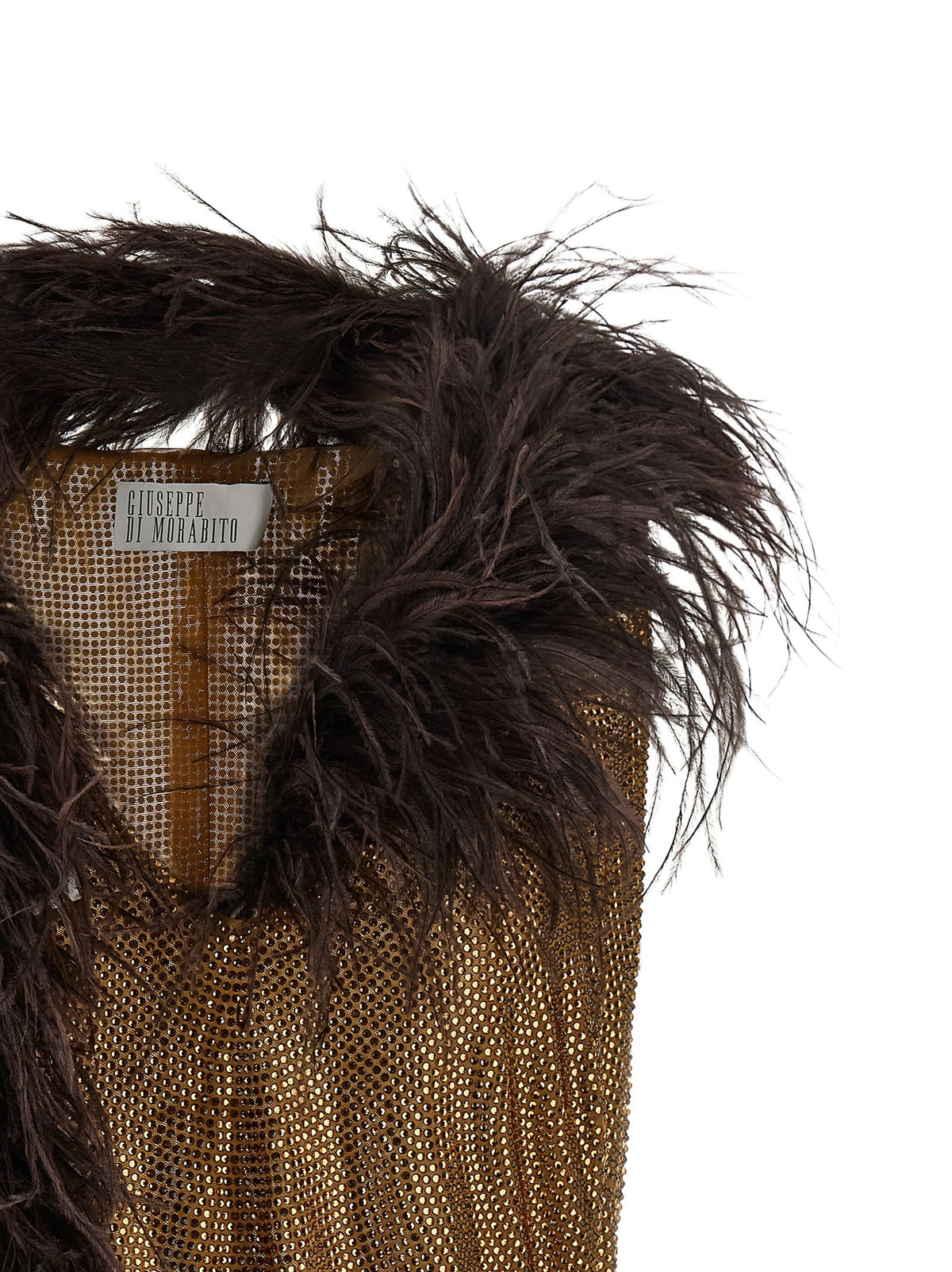 Mesh and feather top