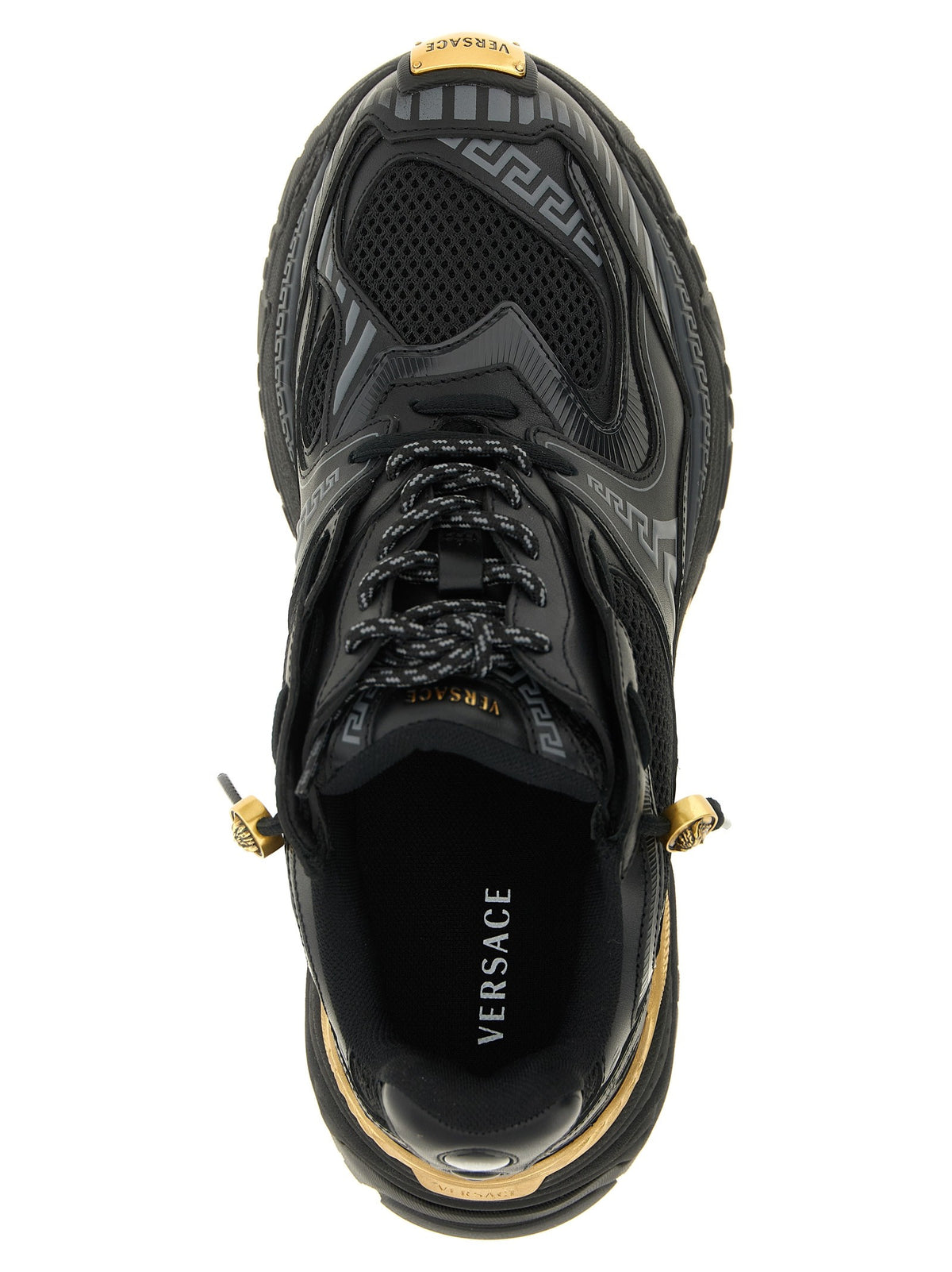 Mesh and leather sneakers