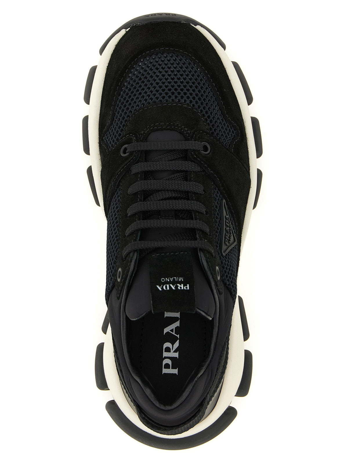Mesh and suede sneakers