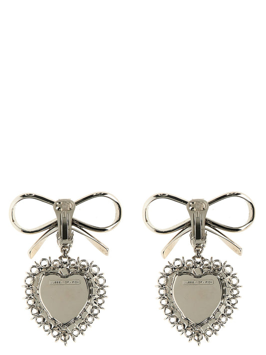 Metal bow earrings