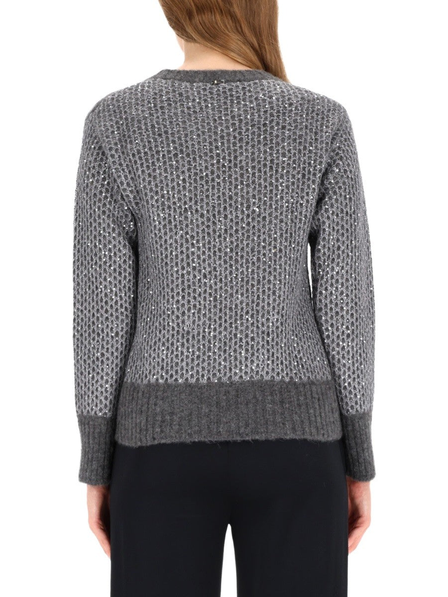 METALLIC EFFECT SEQUIN JERSEY