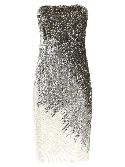Metallic tulle dress