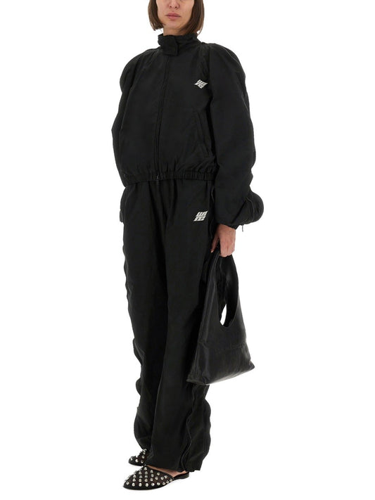 MID-RISE TRACK PANTS WITH ZIPPER