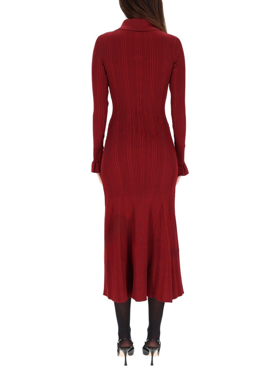 MIDI DRESS WITH COLLAR