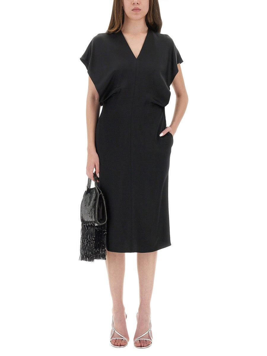 MIDI DRESS WITH WING SLEEVES
