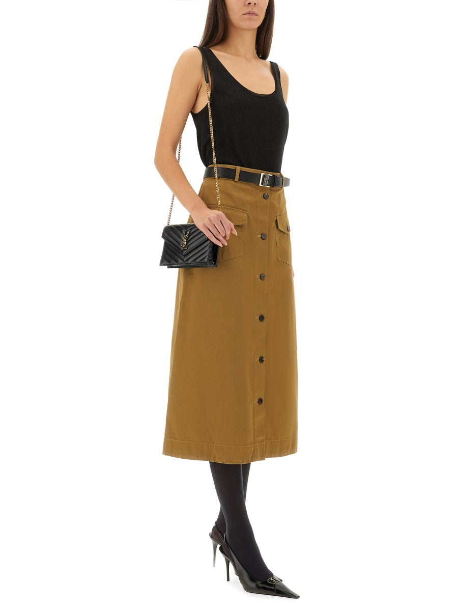 MIDI SKIRT WITH BUTTONS