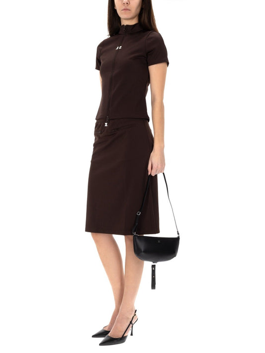 MIDI SKIRT WITH LOGO