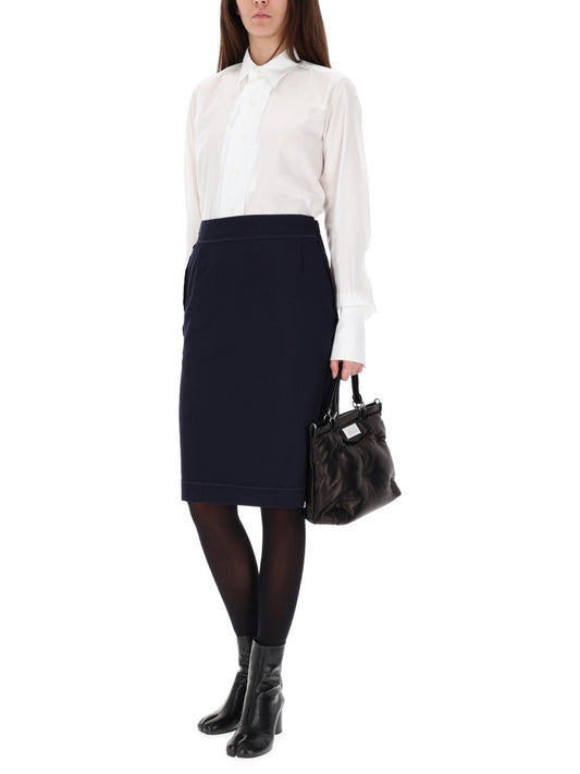 MIDI SKIRT WITH ZIPPER DETAIL