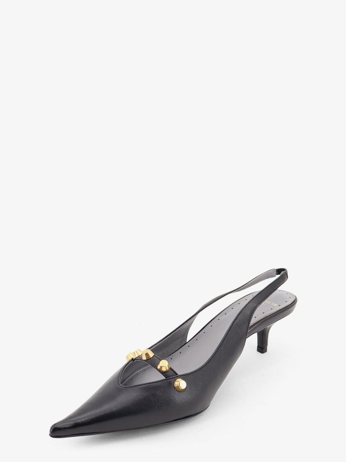 Midnight City leather pumps with studs