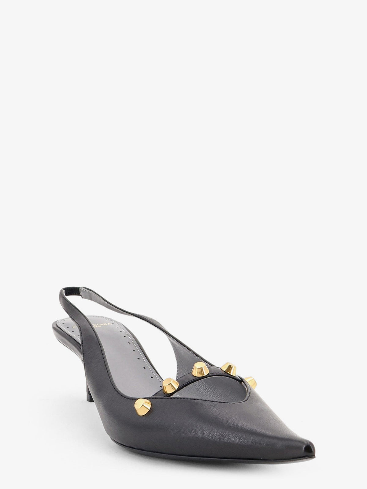 Midnight City leather pumps with studs