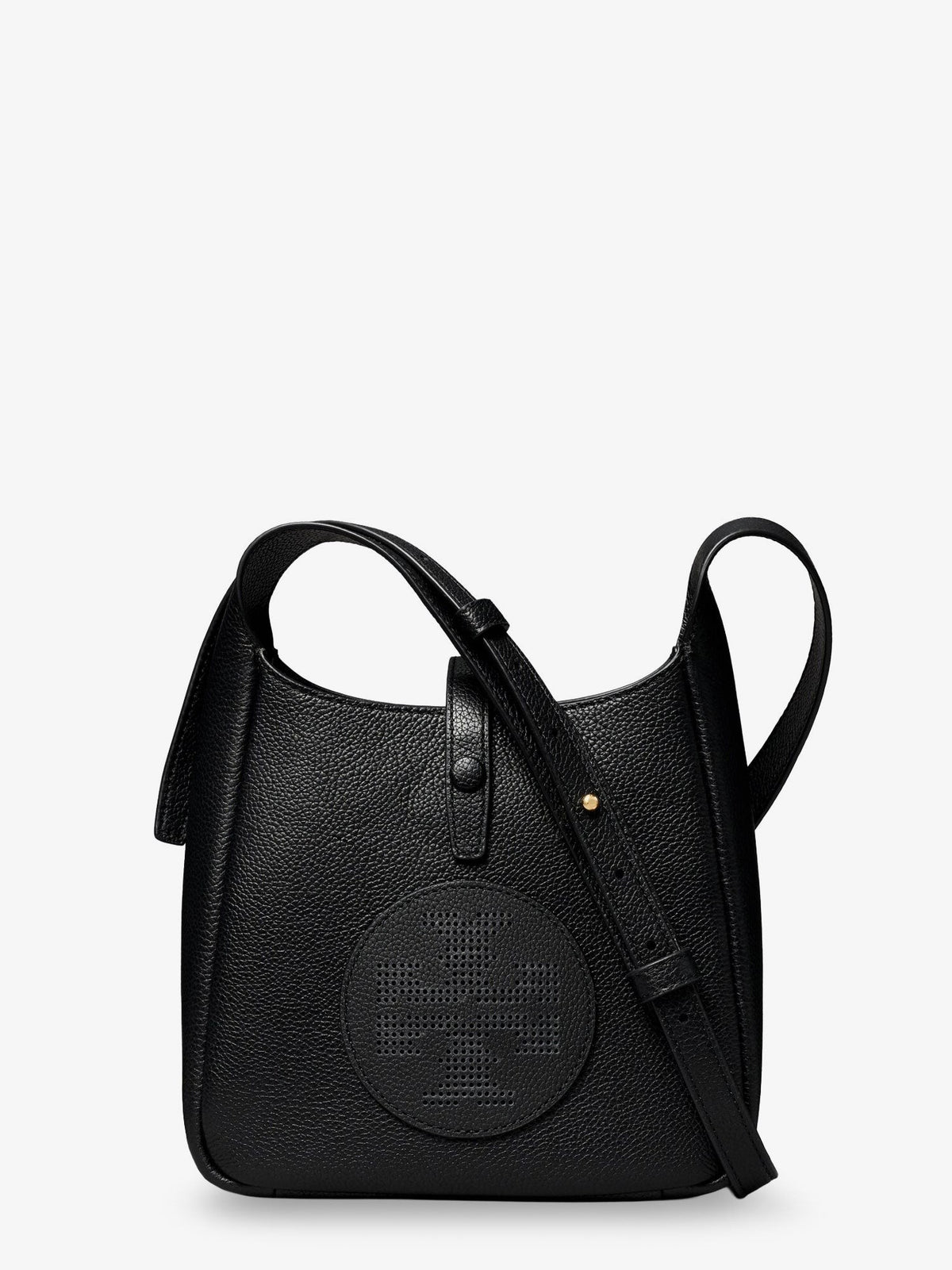Miller Swing shoulder bag in black hammered leather