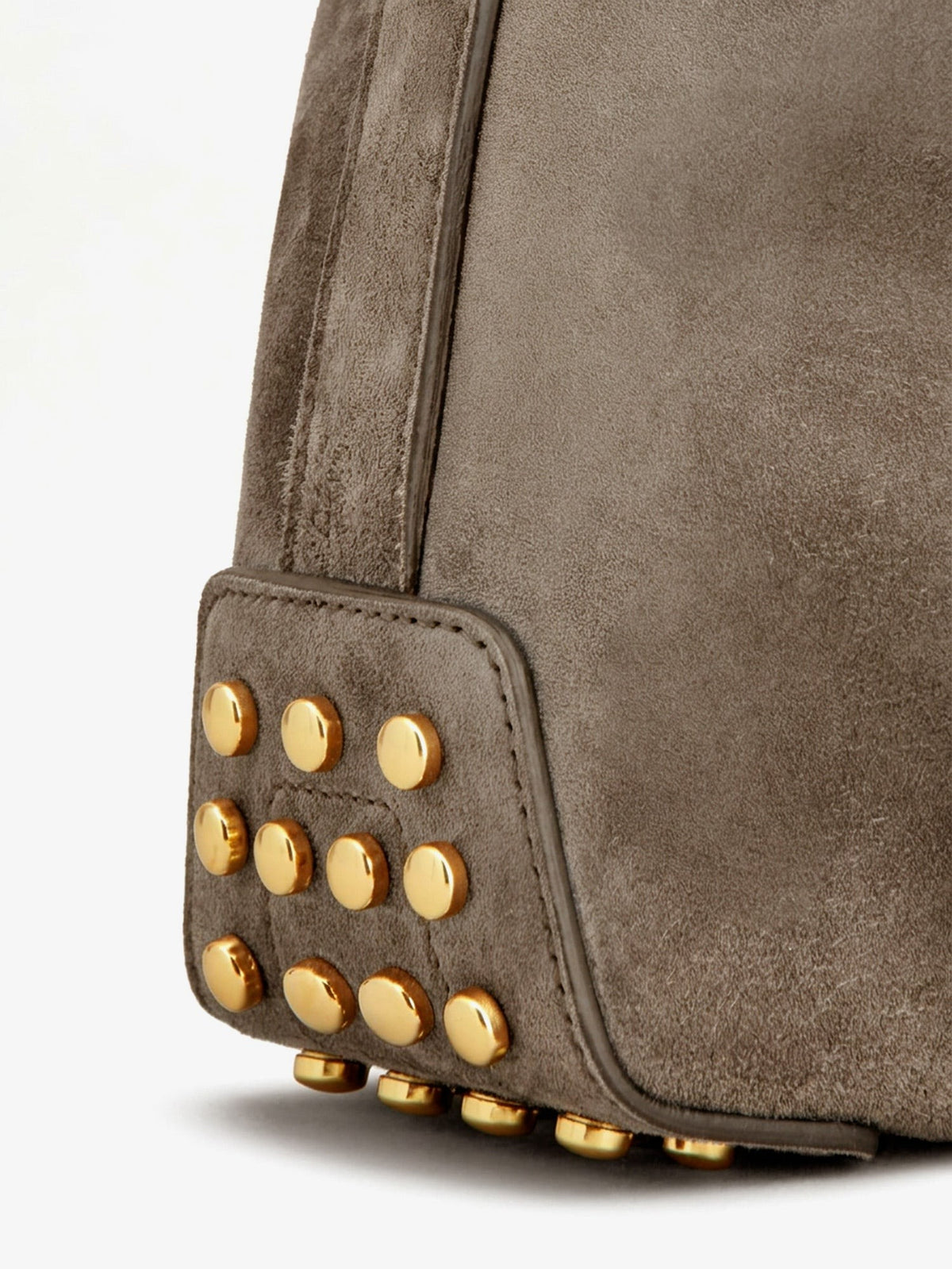 Mini Bag Metal Dots suede crossbody bag