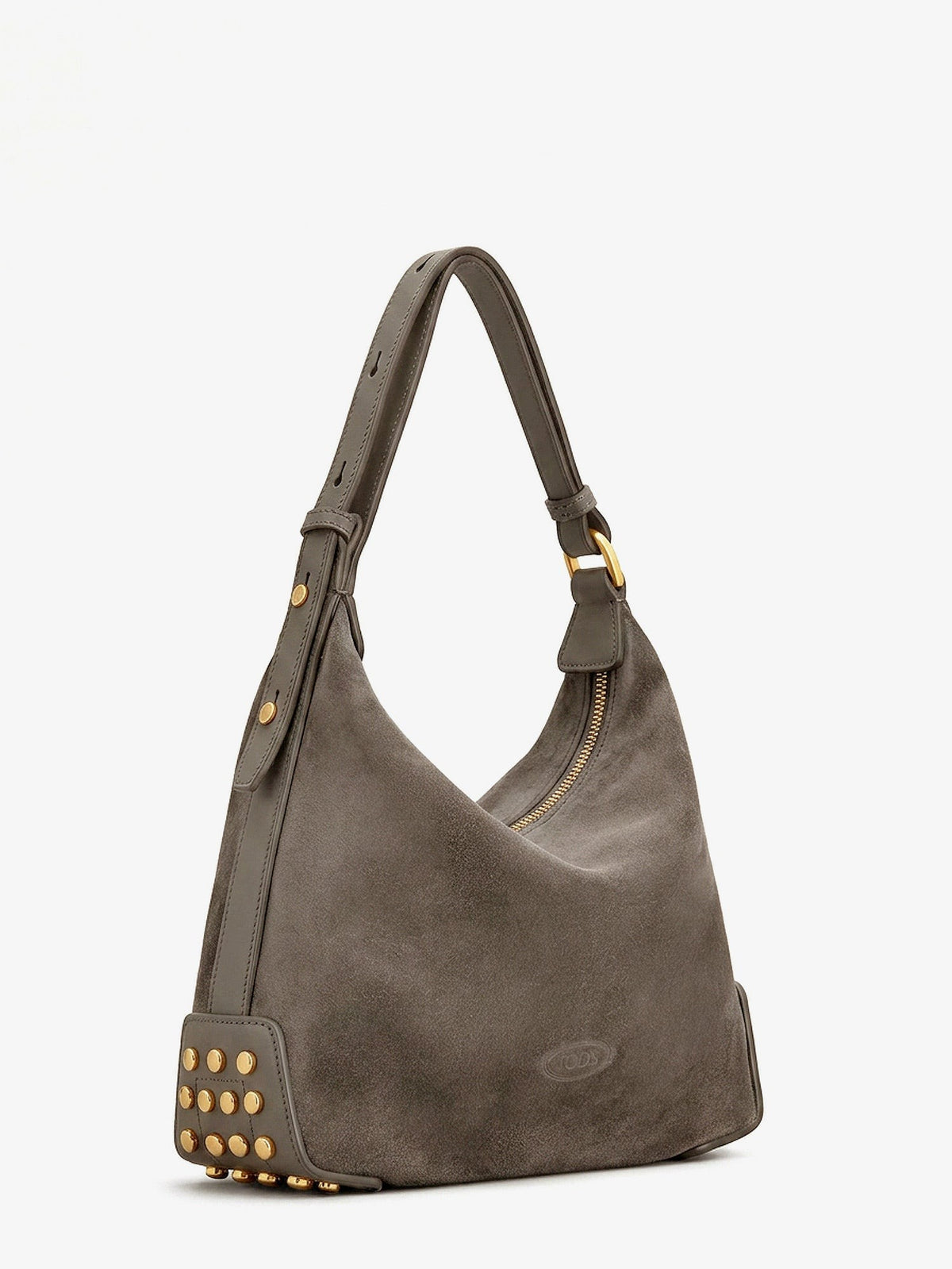Mini Bag Metal Dots suede crossbody bag