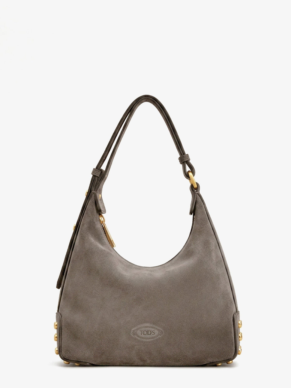 Mini Bag Metal Dots suede crossbody bag