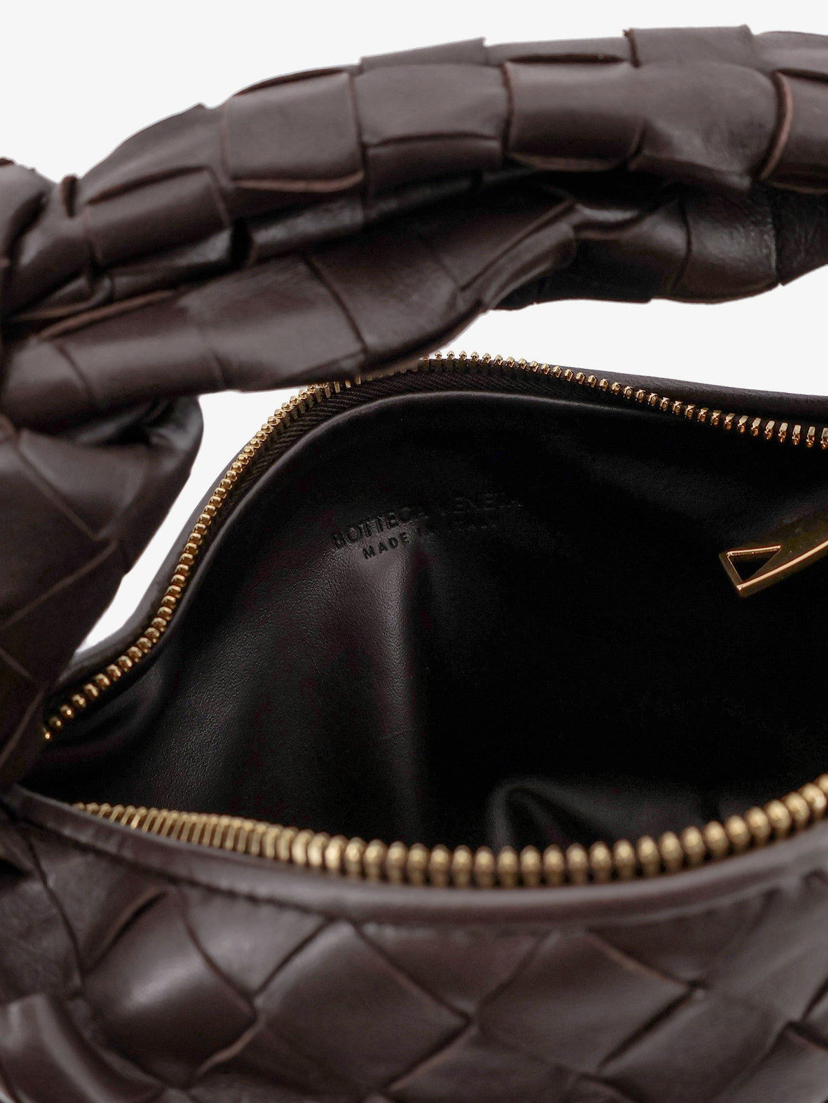 Mini Jodie leather handbag with Intrecciato motif