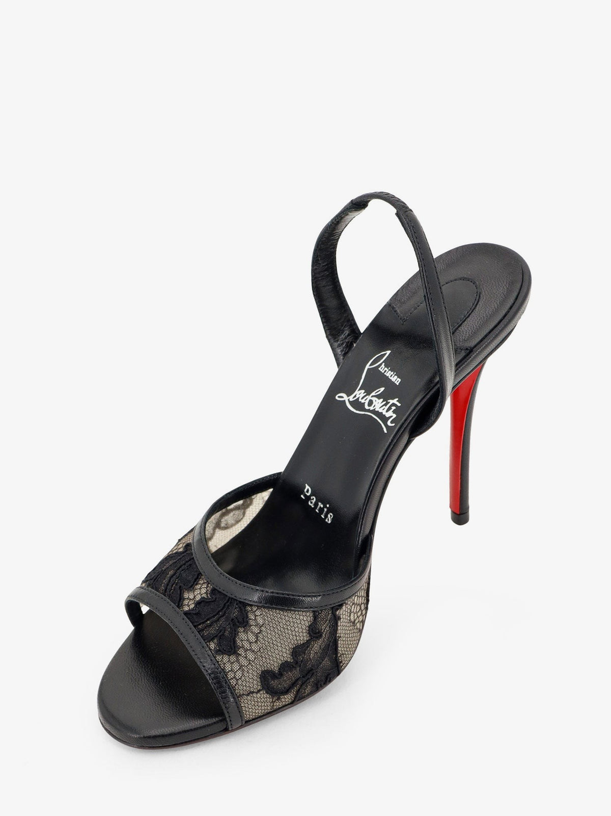 Miss Z Lace Sling sandals in mesh and leather