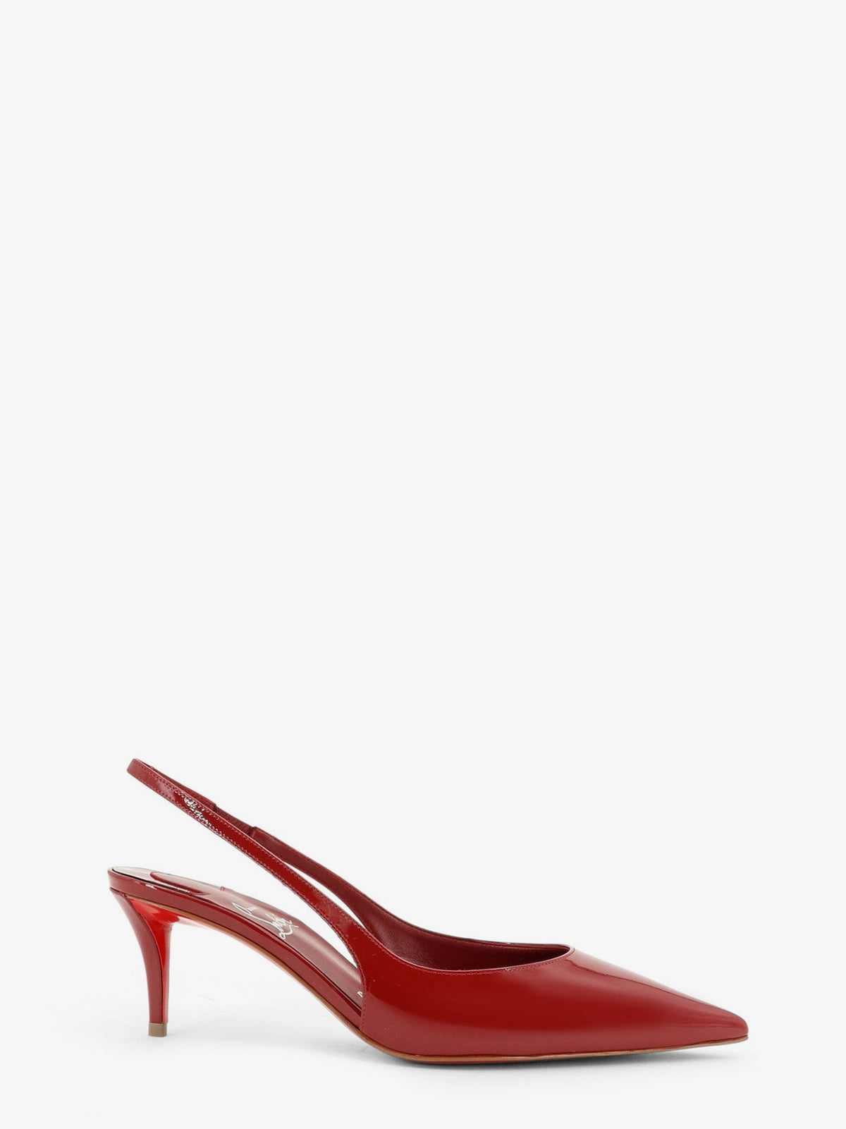 Miss Z patent leather slingback décolleté