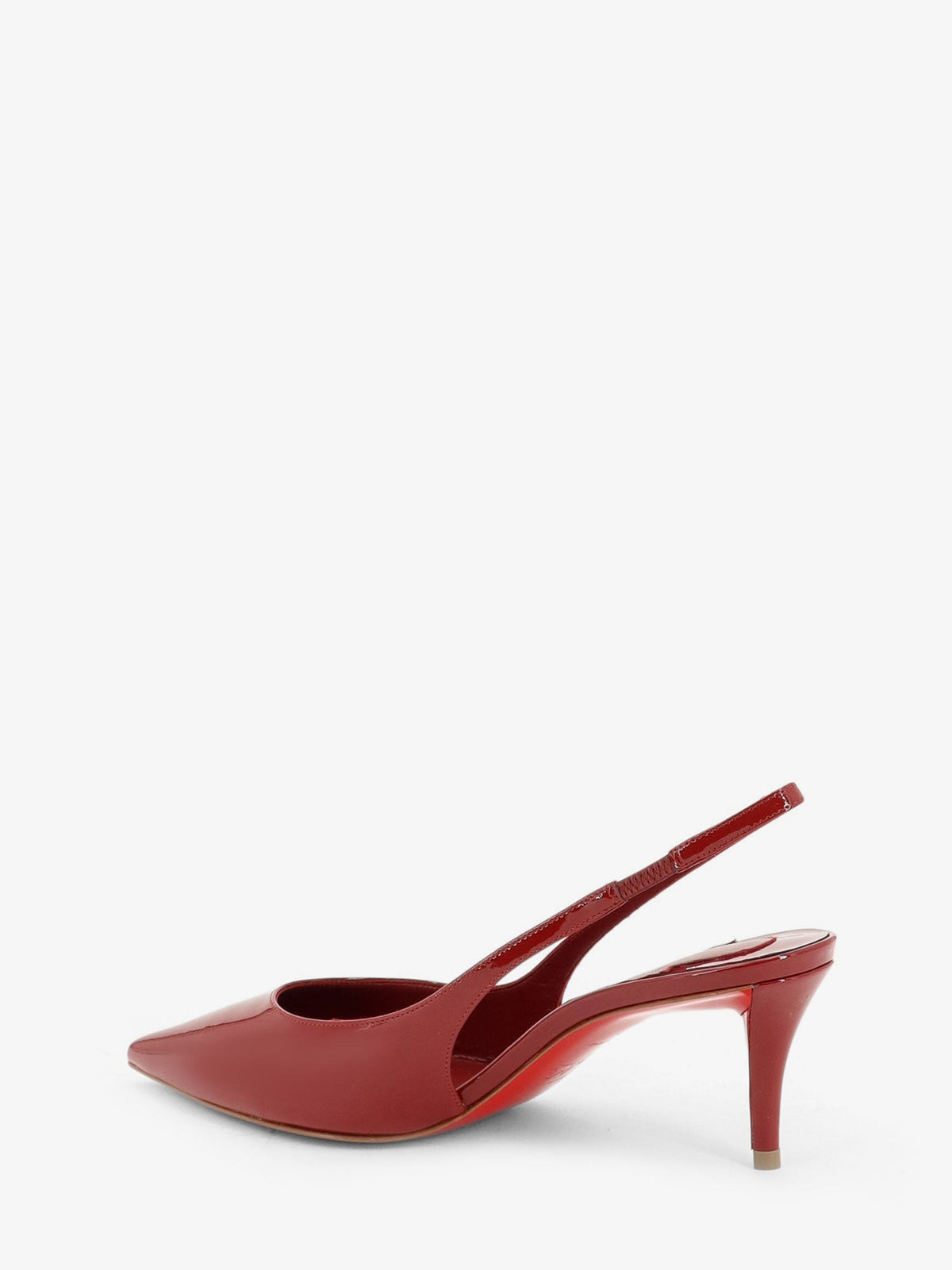 Miss Z patent leather slingback décolleté