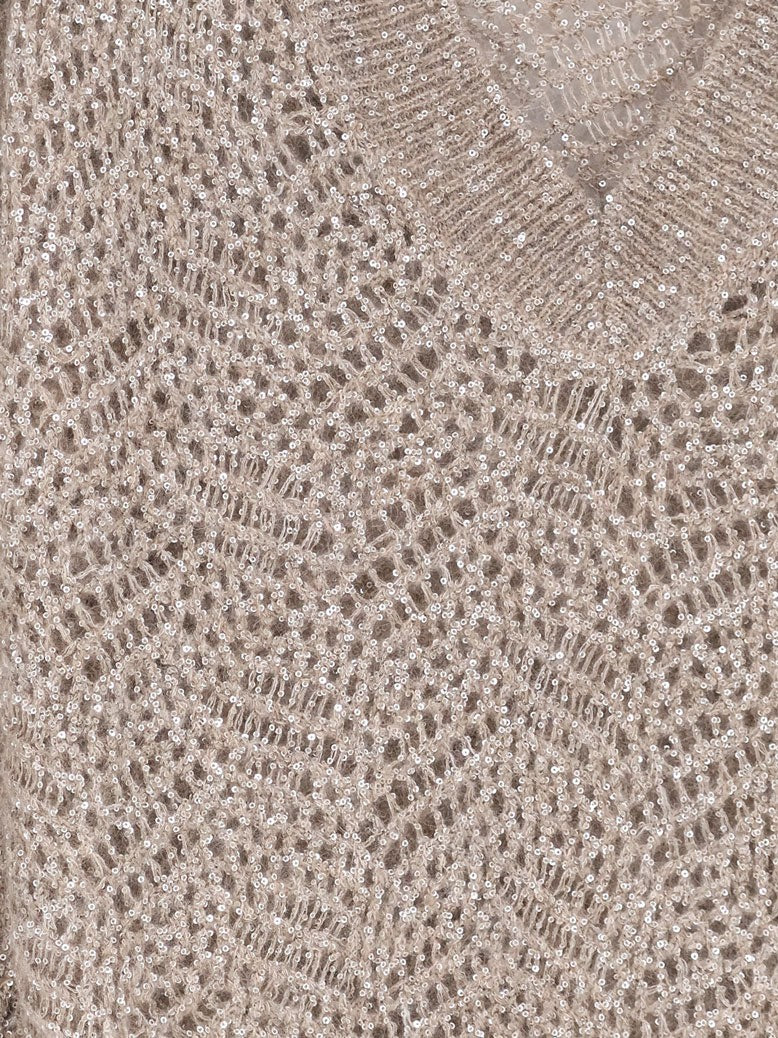 Mohair blend sweater with Dazzling pattern