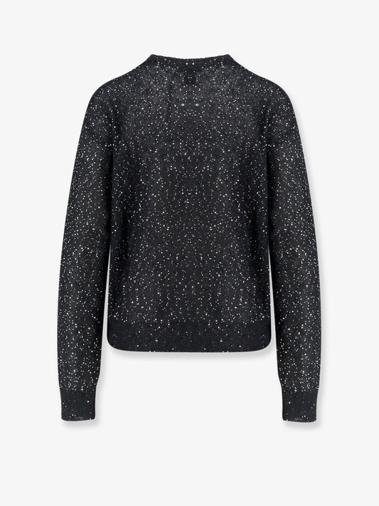 Mohair blend sweater with sequins