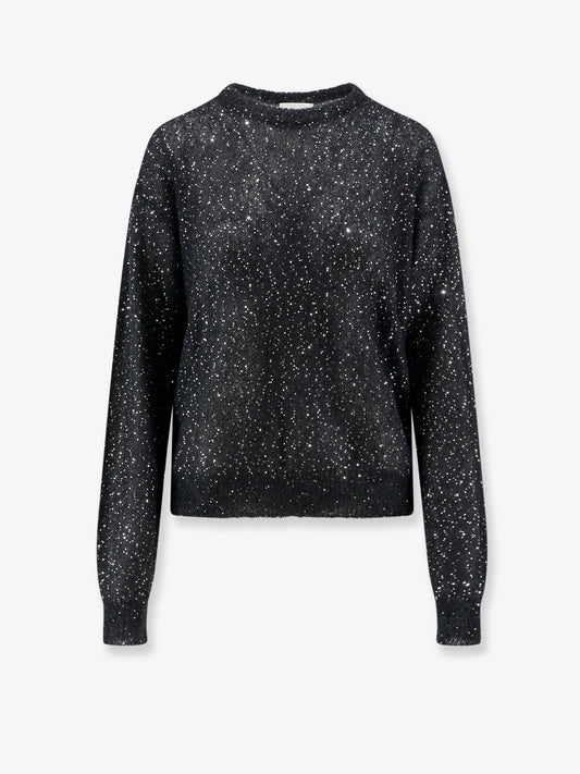 Mohair blend sweater with sequins