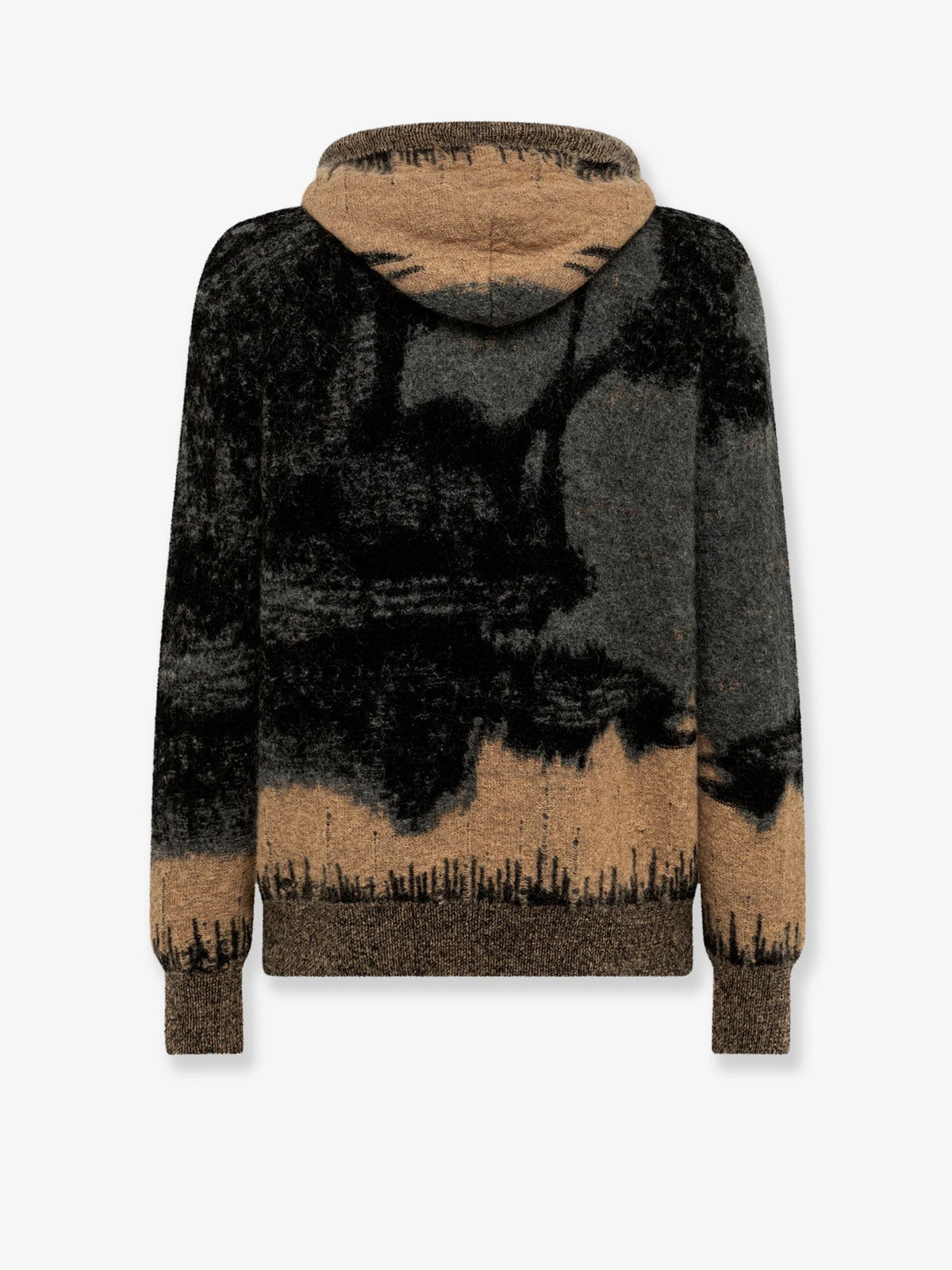 Mohair jacquard hoodie