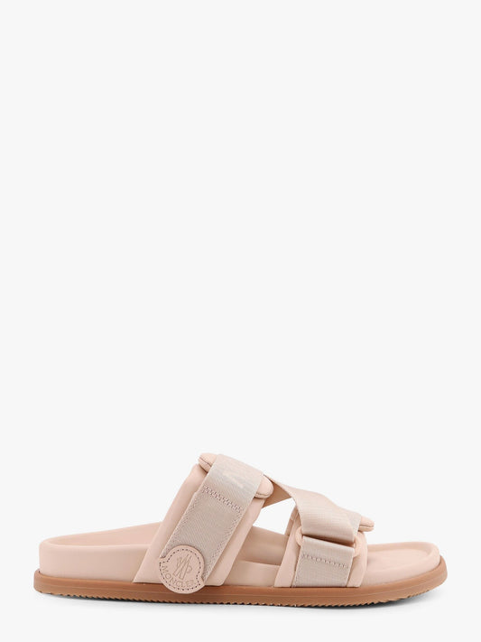 Mon summer leather sandals with nylon details