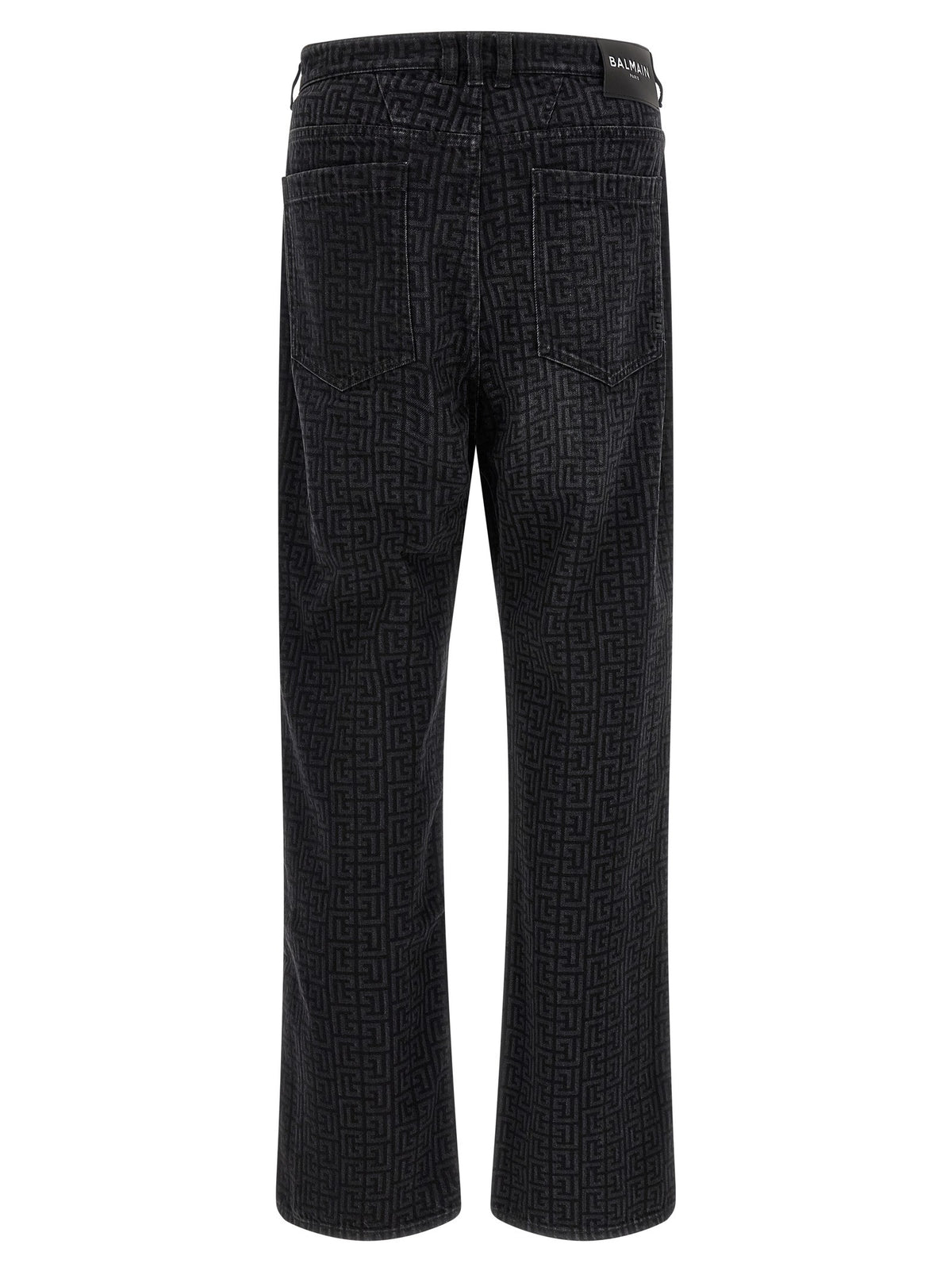 Monogram pattern jeans