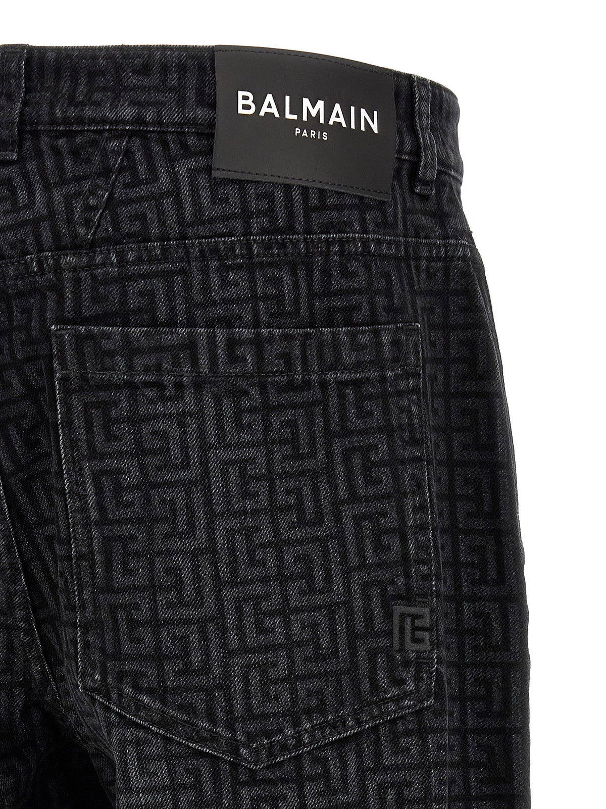 Monogram pattern jeans