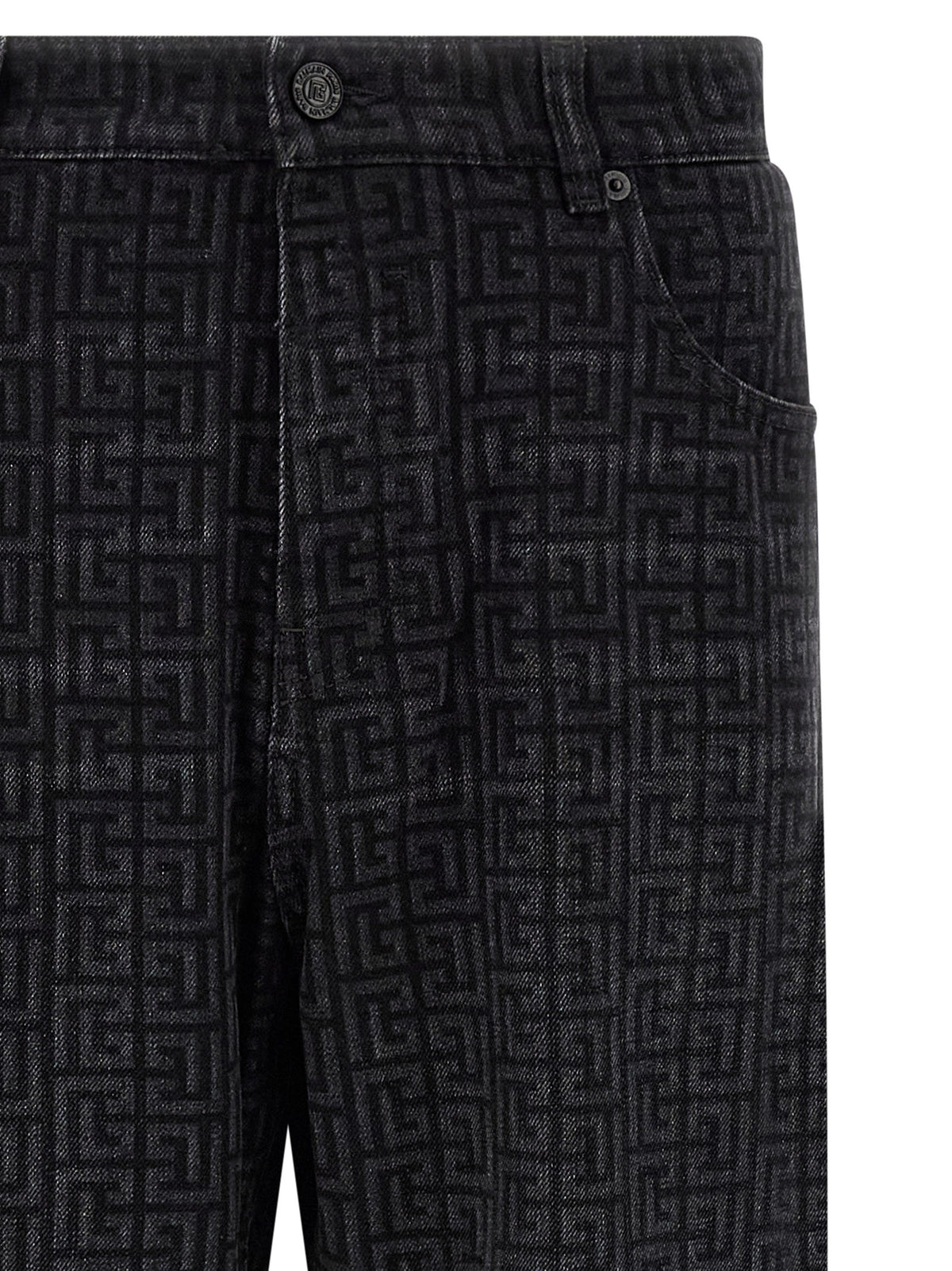 Monogram pattern jeans