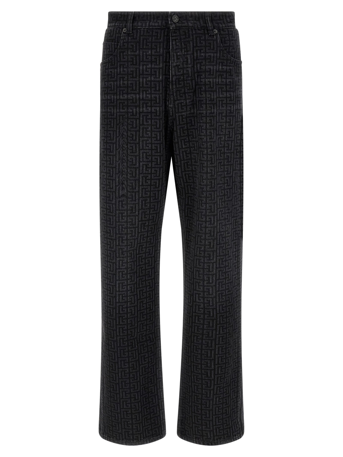 Monogram pattern jeans