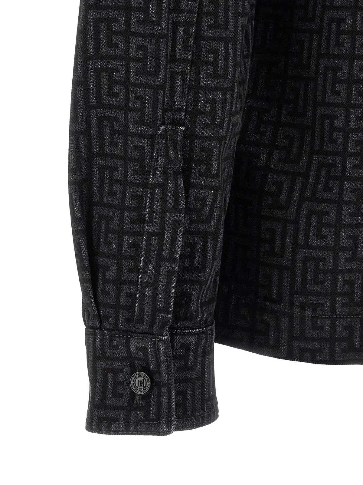 Monogram pattern overshirt