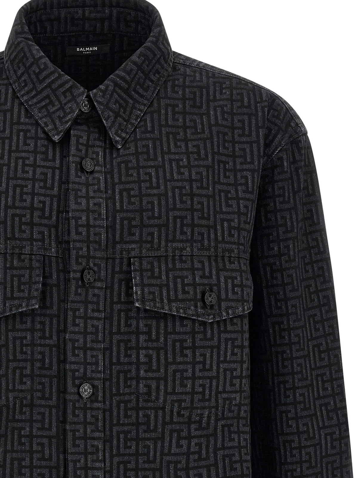 Monogram pattern overshirt