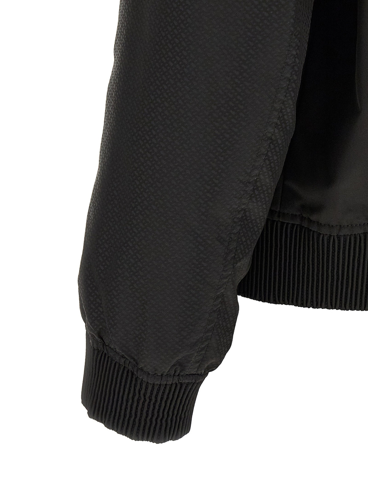 Monogram sleeve bomber jacket