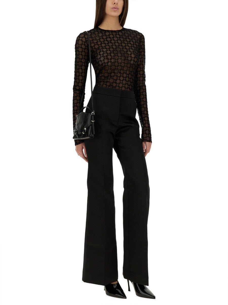 MONOGRAM TULLE BODYSUIT