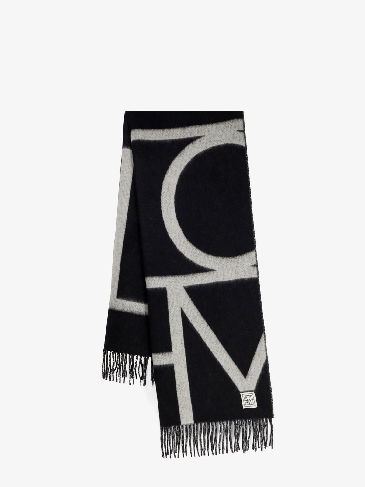 Monogram wool scarf