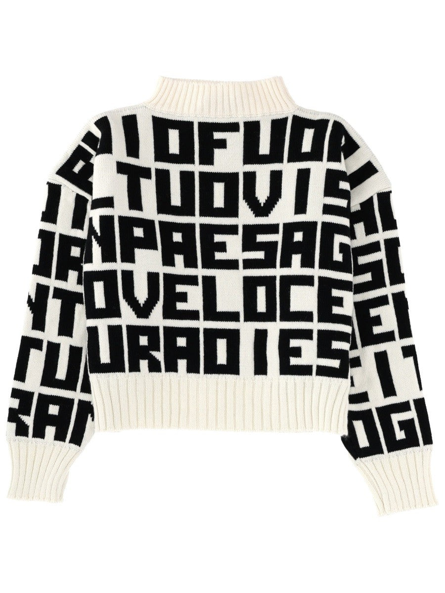 سويتر "MSGM X CATERINA FRONGIA" بحروف