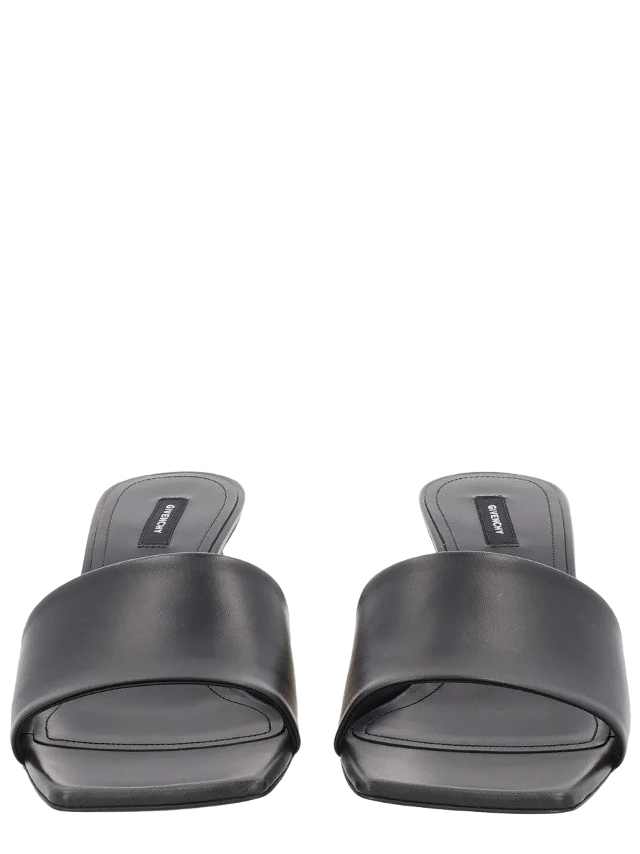Mule Con Tacco "Tape" In Pelle